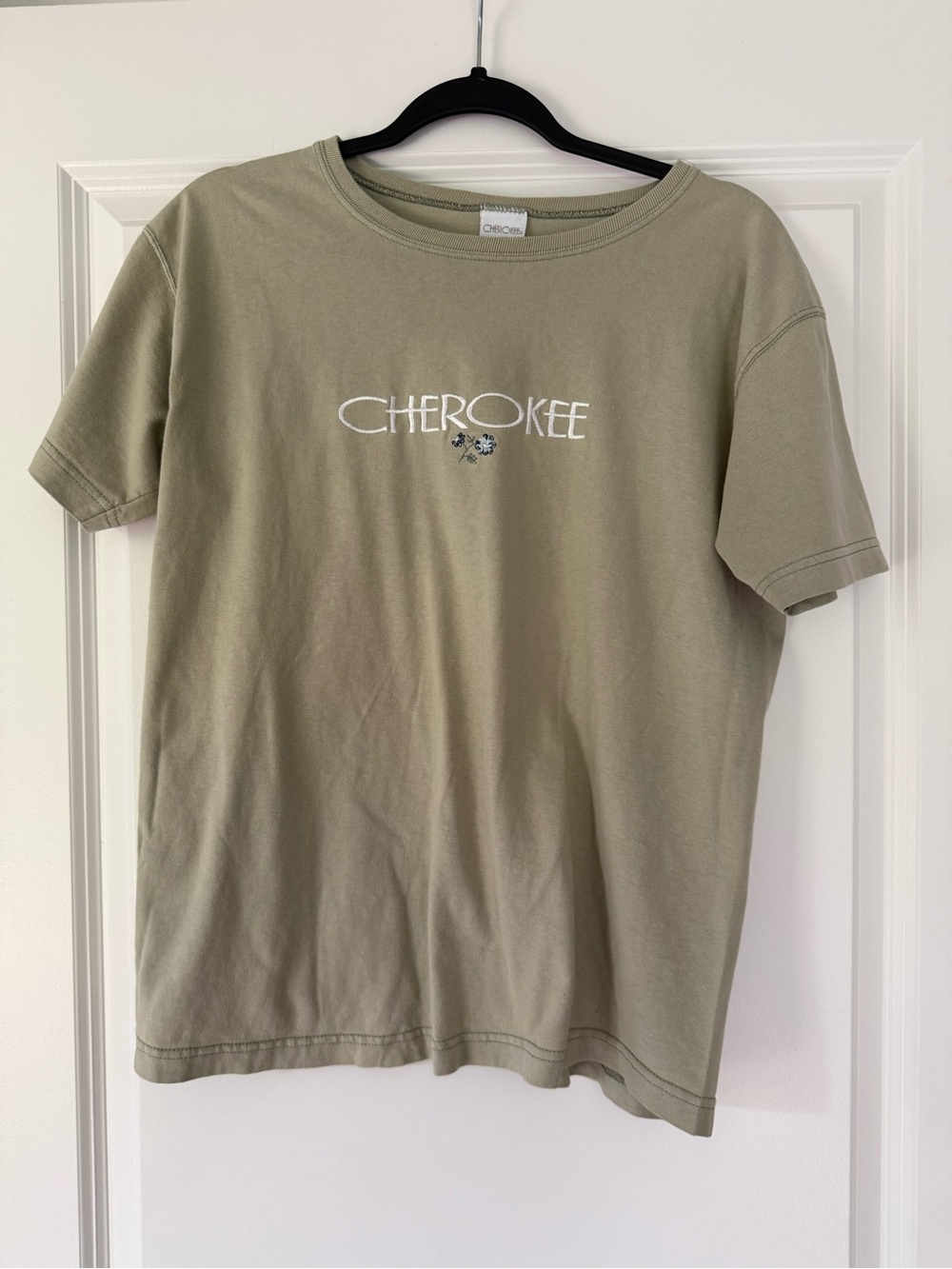 Cherokee Olive Green Short Sleeve Logo Tee